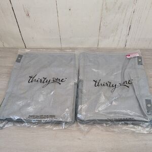 Thirty One Oh Snap Storage Duo AA68 Grey Crosshatch NEW